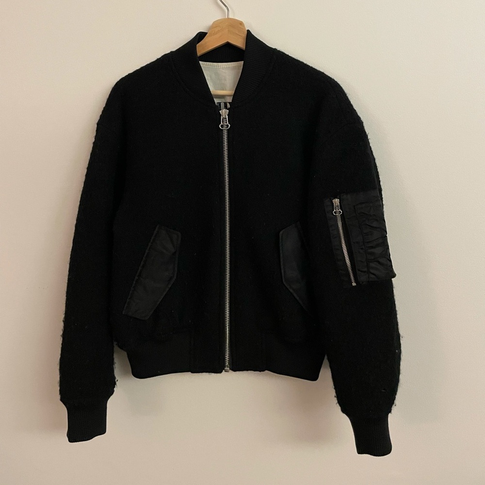 MO&CO buckle bomber jacket black